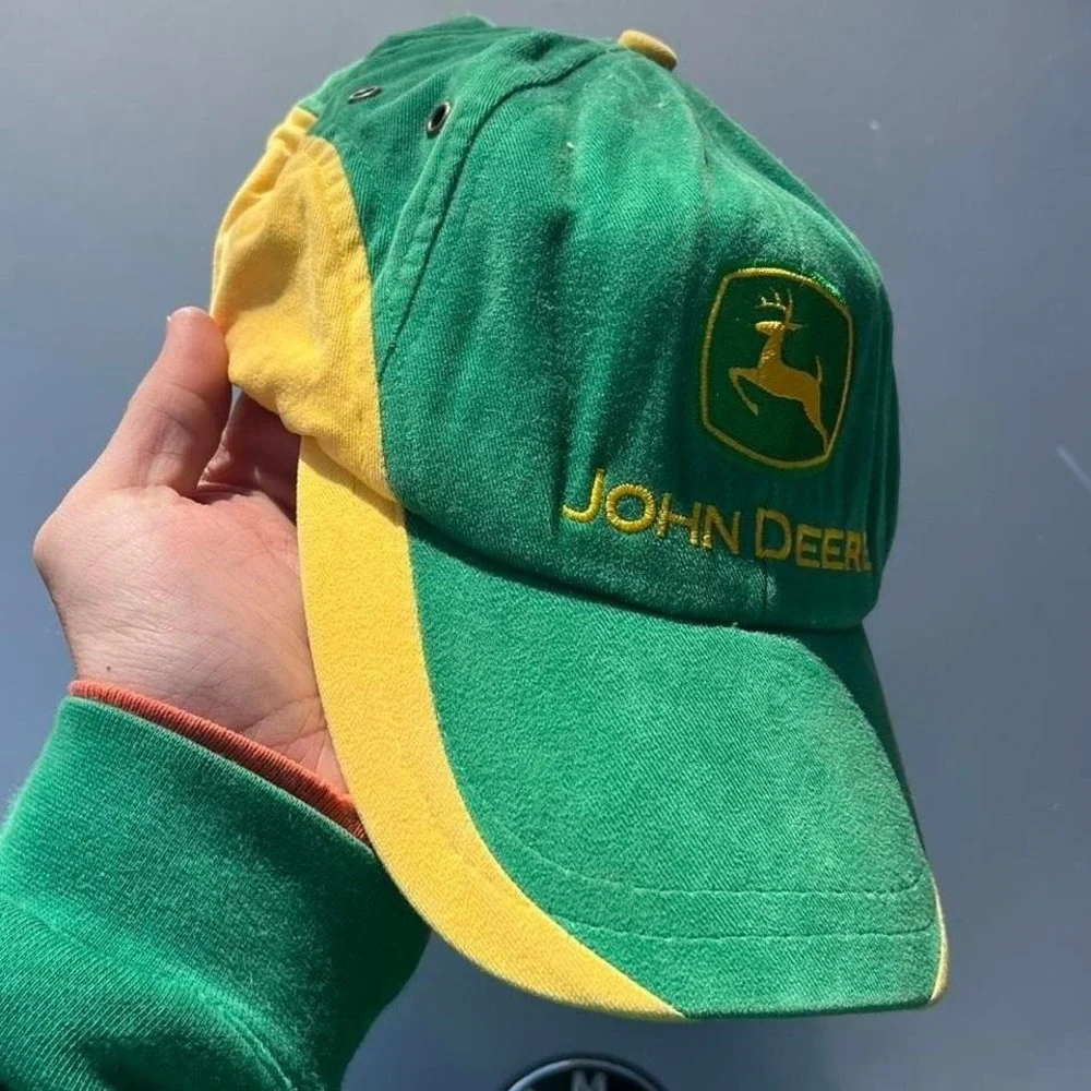 John Deere green and yellow cap #farmvibes
